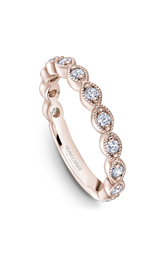 14K Rose Gold Stackables Round Wedding Band