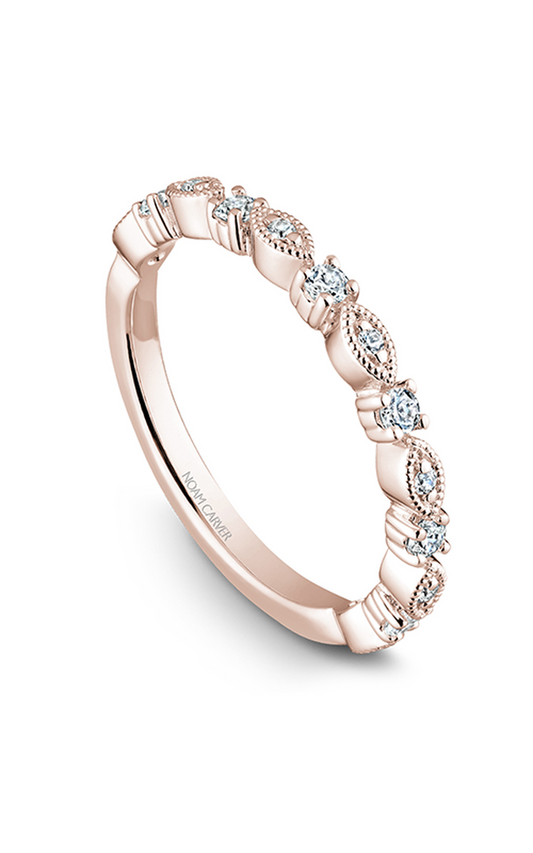 14K Rose Gold Stackables Round Wedding Band