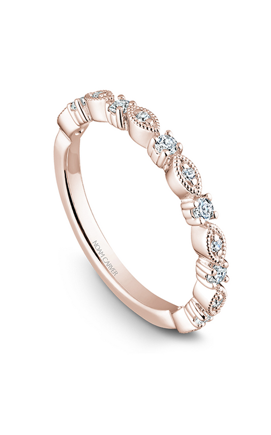 14K Rose Gold Stackables Round Wedding Band