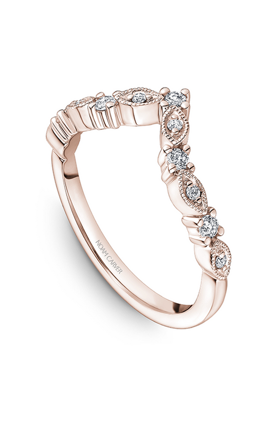 14K Rose Gold Stackables Round Wedding Band