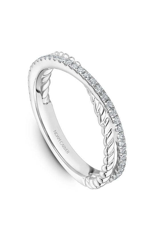 18K White Gold Stackables Round Wedding Band