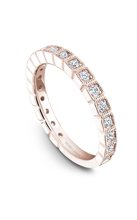 14K Rose Gold Stackables Round Wedding Band