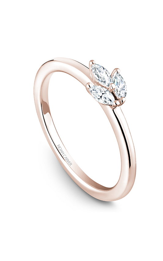14K Rose Gold Stackables Marquise Wedding Band