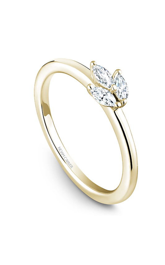 14K Yellow Gold Stackables Marquise Wedding Band