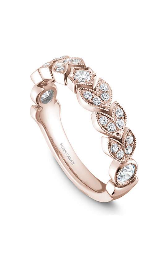 14K Rose Gold Stackables Round Wedding Band