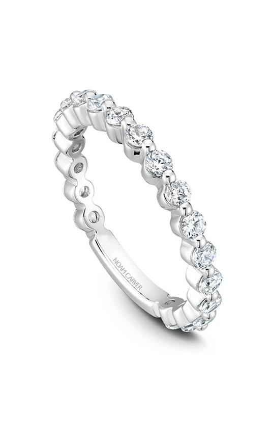 18K White Gold Stackables Round Wedding Band