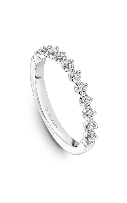 18K White Gold Stackables Round Wedding Band