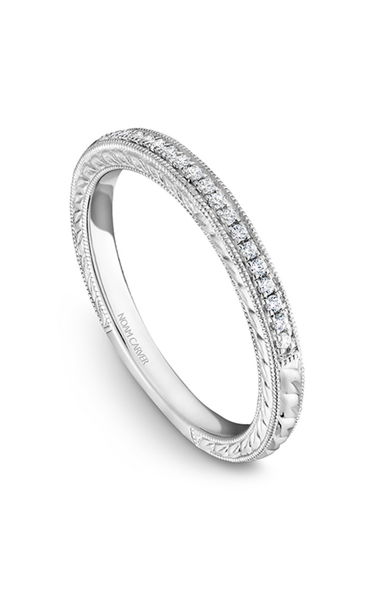 18K White Gold Stackables Round Wedding Band