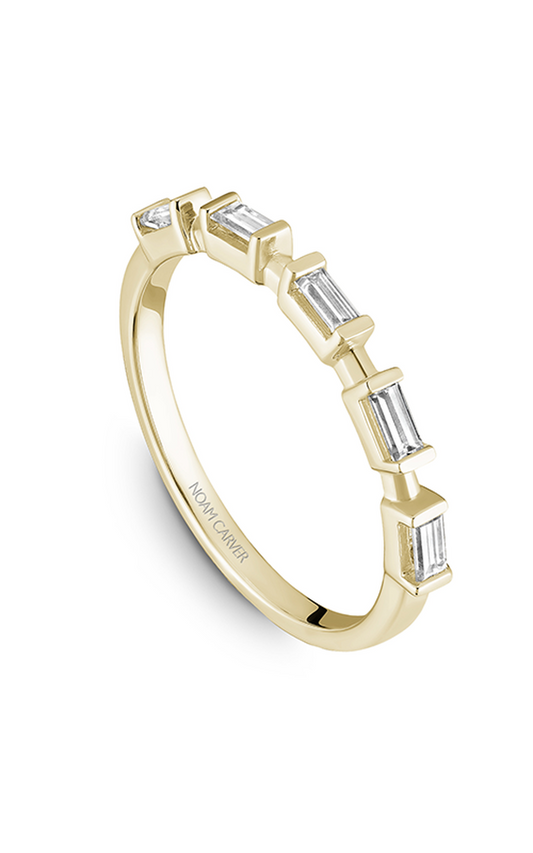 14K Yellow Gold Stackables Baguette Wedding Band