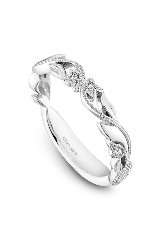 18K White Gold Stackables Round Wedding Band