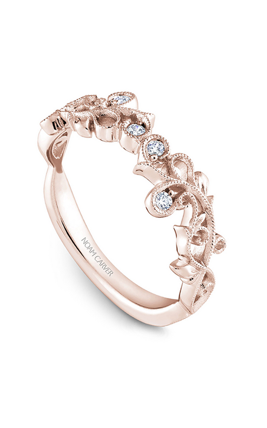14K Rose Gold Stackables Round Wedding Band