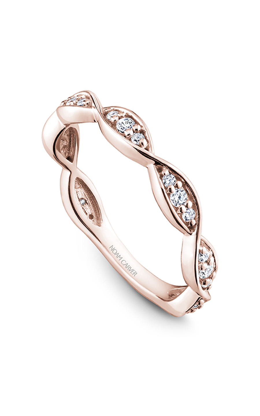 18K Rose Gold Stackables Round Wedding Band