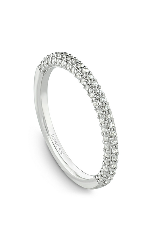 18K White Gold Stackables Round Wedding Band