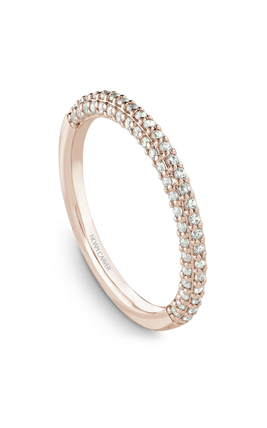 18K Rose Gold Stackables Round Wedding Band