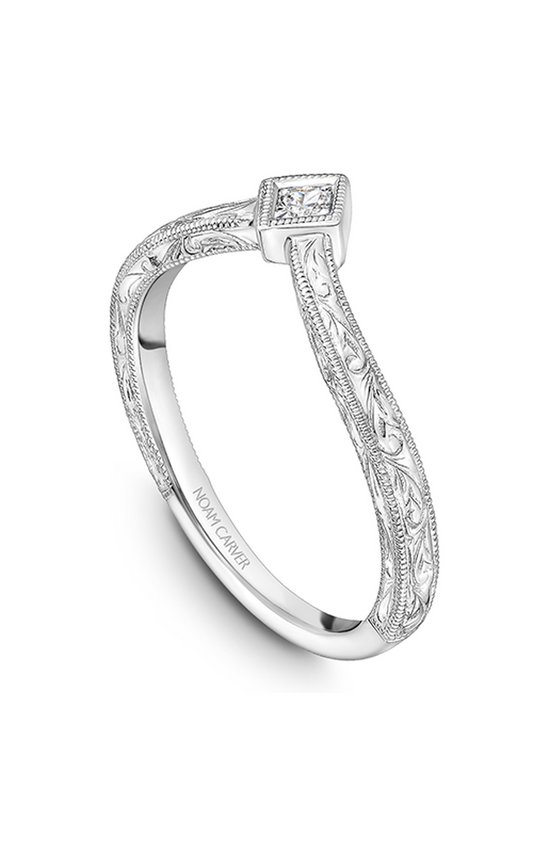 14K White Gold Stackables Round Wedding Band