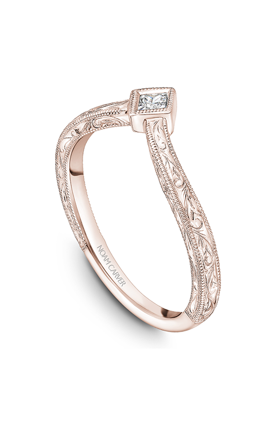 18K Rose Gold Stackables Round Wedding Band