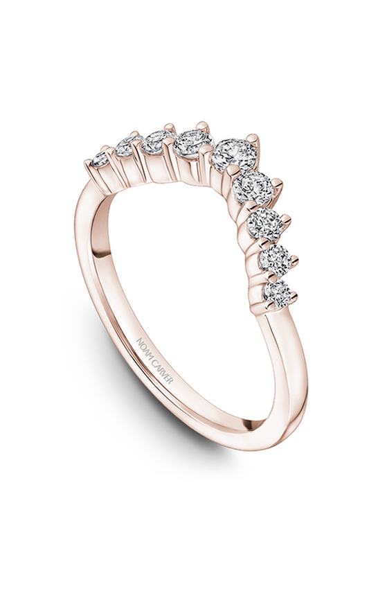 14K Rose Gold Stackables Round Wedding Band