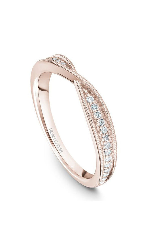 14K Rose Gold Round Wedding Band