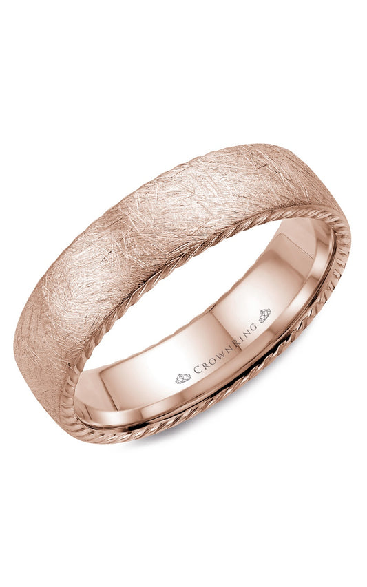 6 mm Carved Gents Wedding Band