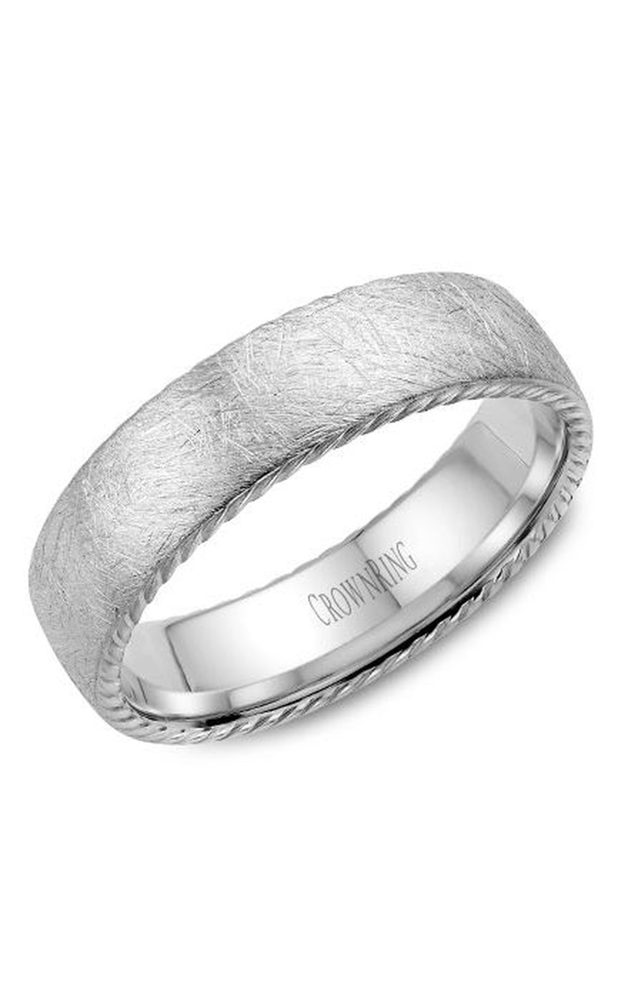 CrownRing Carved Wedding Band WB-006R6W