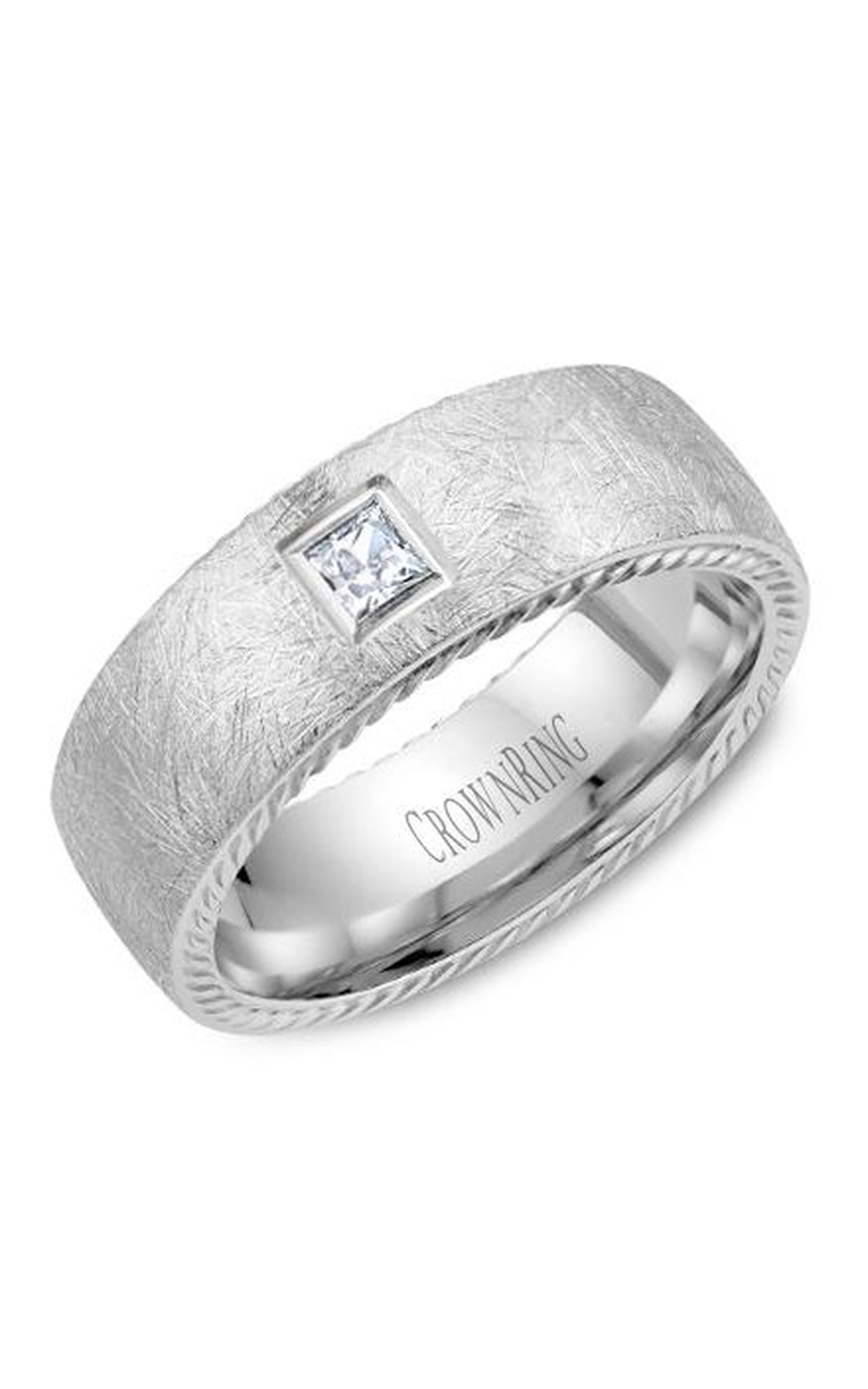 CrownRing Diamond Wedding Band WB-013RD8W