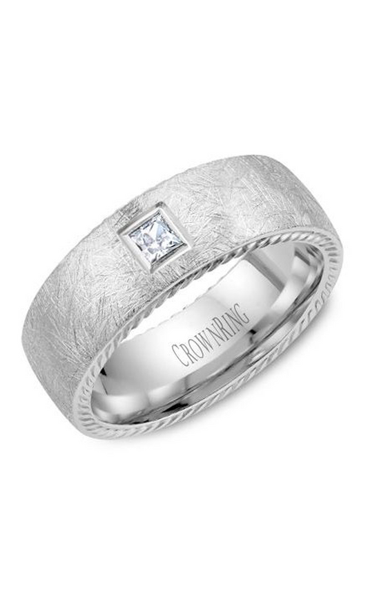 CrownRing Diamond Wedding Band WB-013RD8W