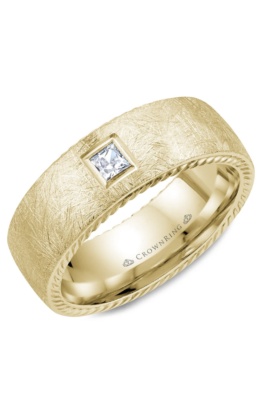 8 mm Diamond Gents Wedding Band