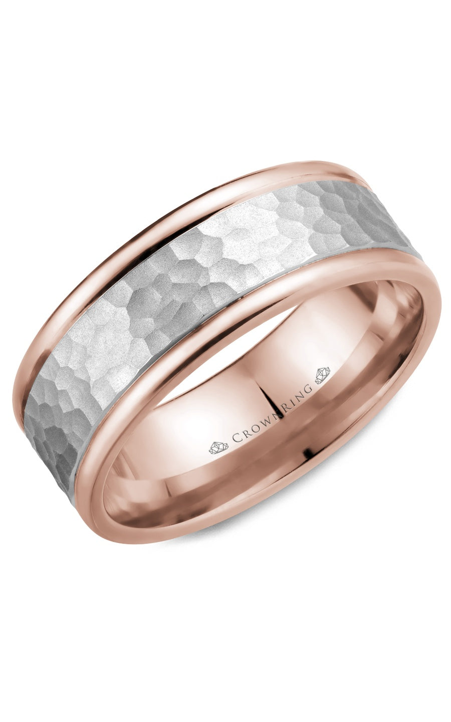 8 mm Carved Gents Wedding Band