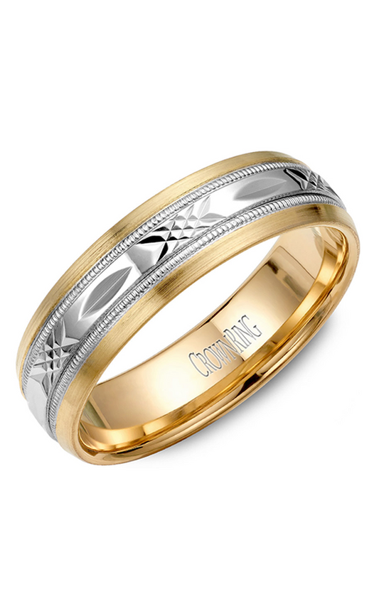 CrownRing Carved Wedding Band WB-7000