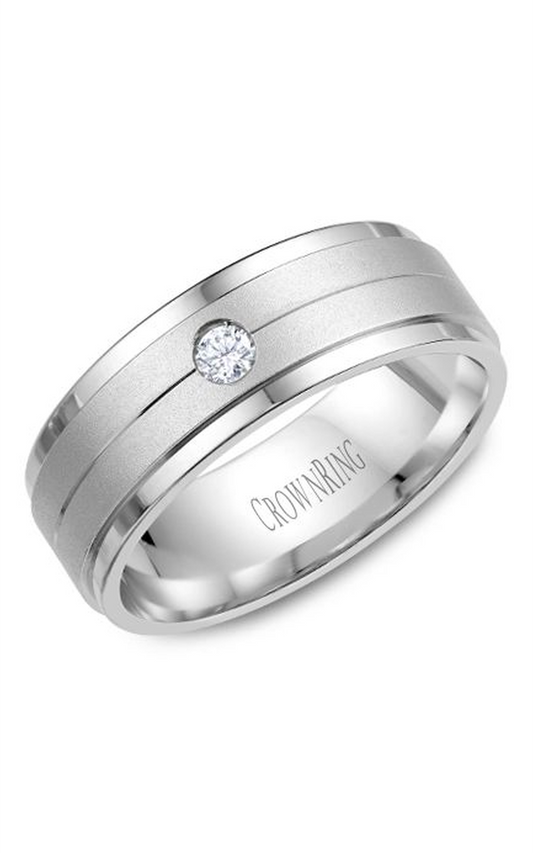 CrownRing Diamond Wedding Band WB-7108SP