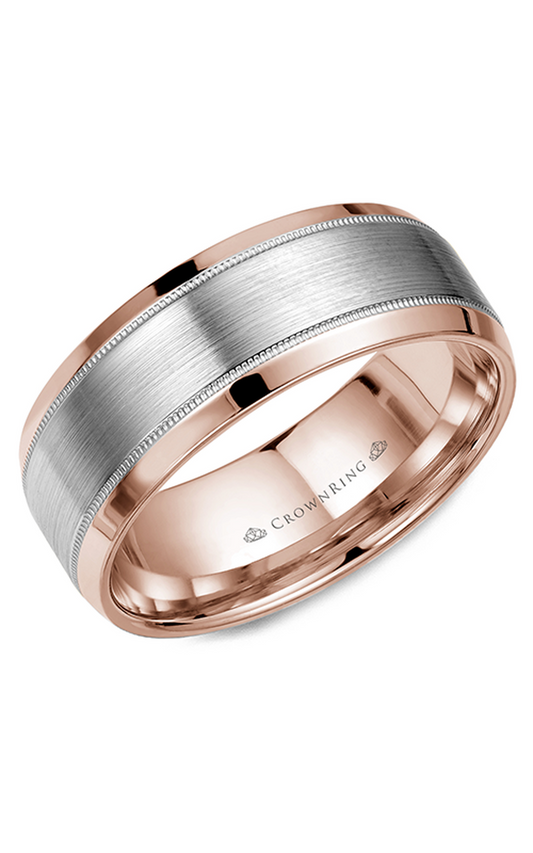 CrownRing Classic Wedding Band WB-8108WR
