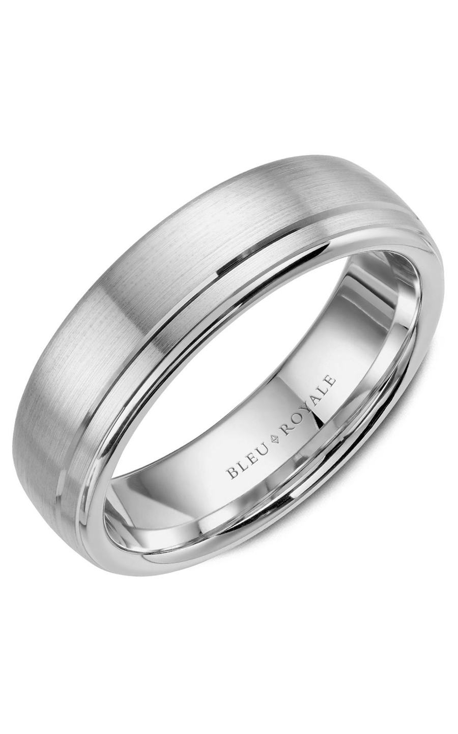 18K White Gold Gents Wedding Band