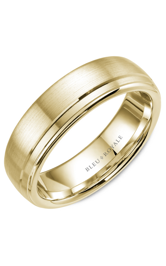 14K Yellow Gold Gents Wedding Band
