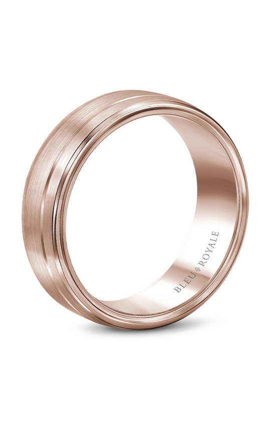 14K Rose Gold Gents Wedding Band