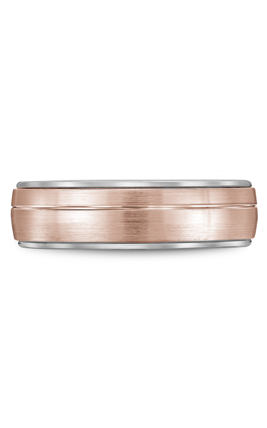 14K Rose Gold and 14K White Gold Gents Wedding Band