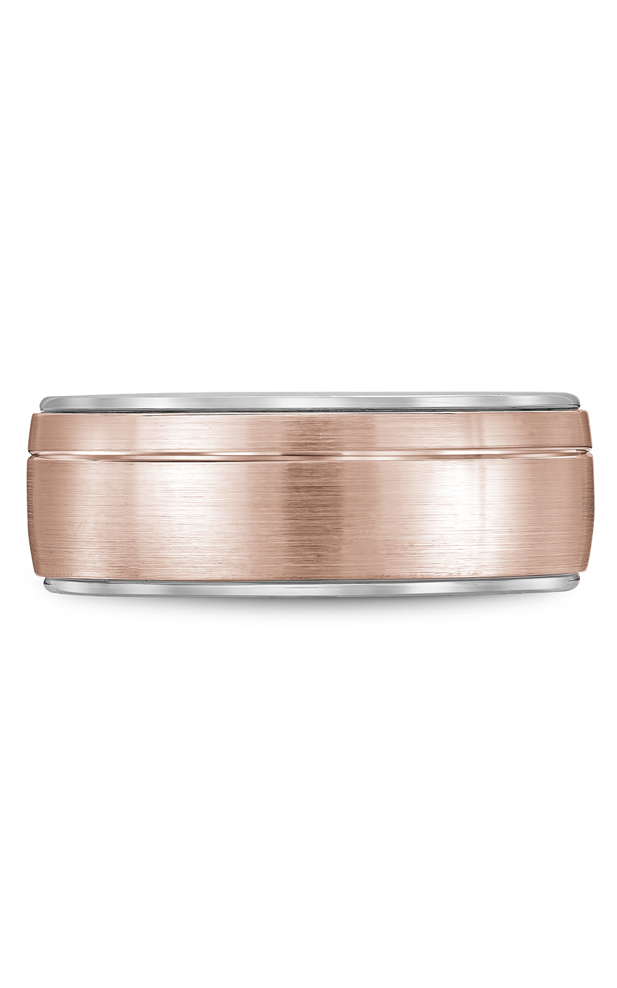 18K Rose Gold and 18K White Gold Gents Wedding Band