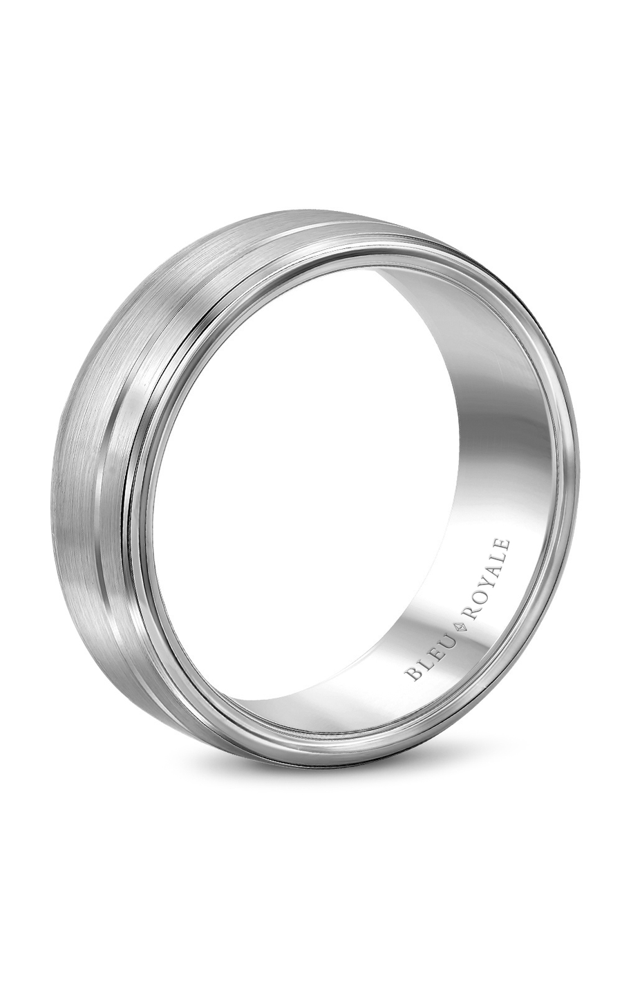 14K White Gold Gents Wedding Band
