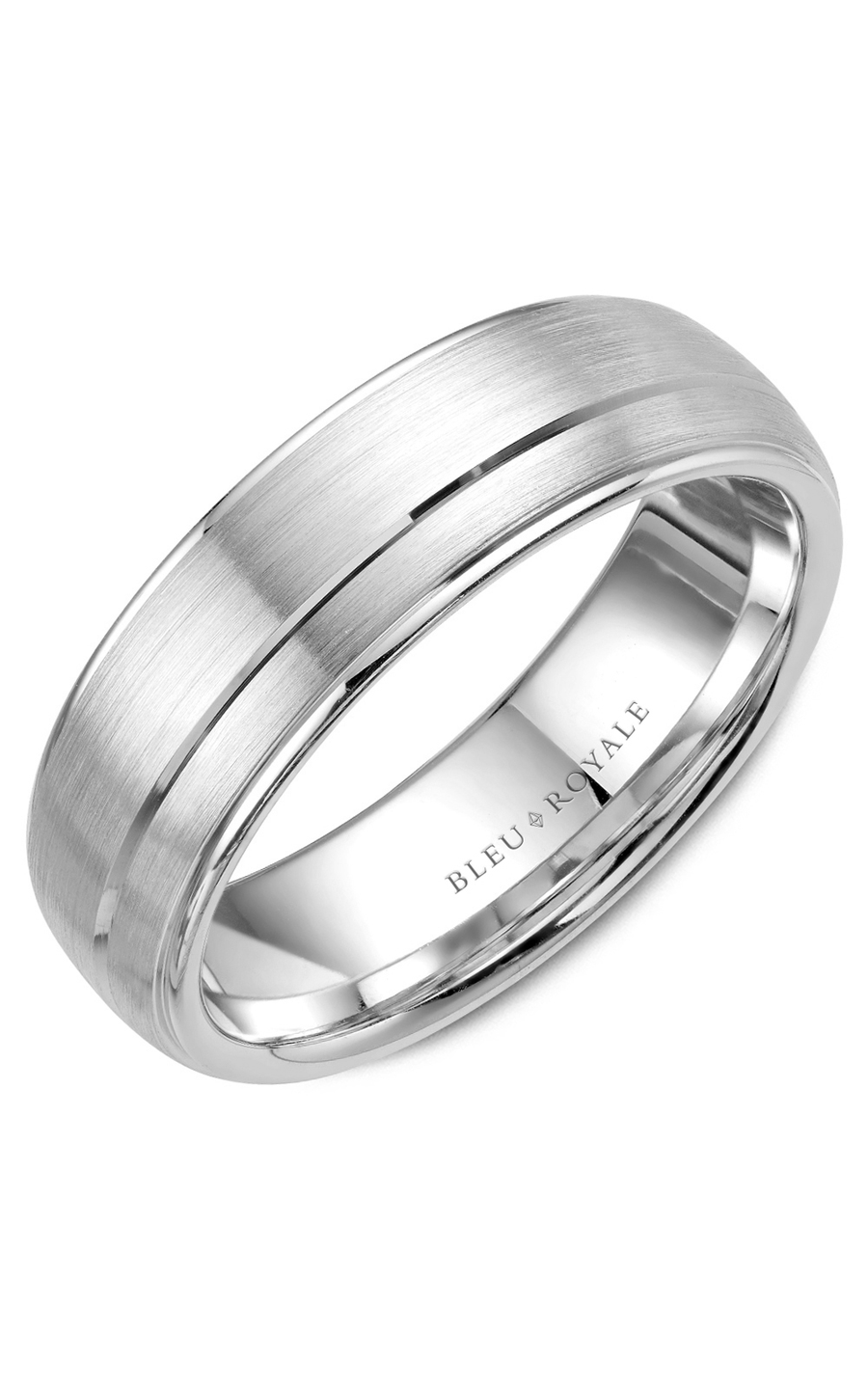 18K White Gold Gents Wedding Band