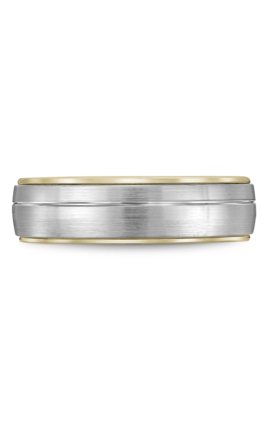 14K White Gold and 14K Yellow Gold Gents Wedding Band