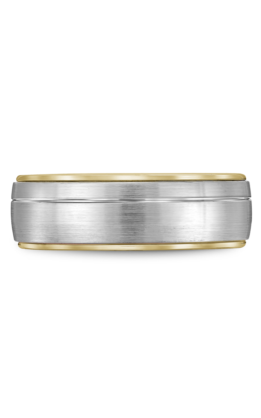 14K White Gold and 14K Yellow Gold Gents Wedding Band