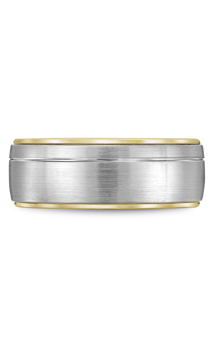 18K White Gold and 18K Yellow Gold Gents Wedding Band