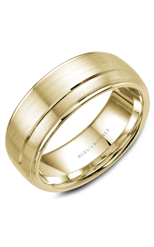 14K Yellow Gold Gents Wedding Band