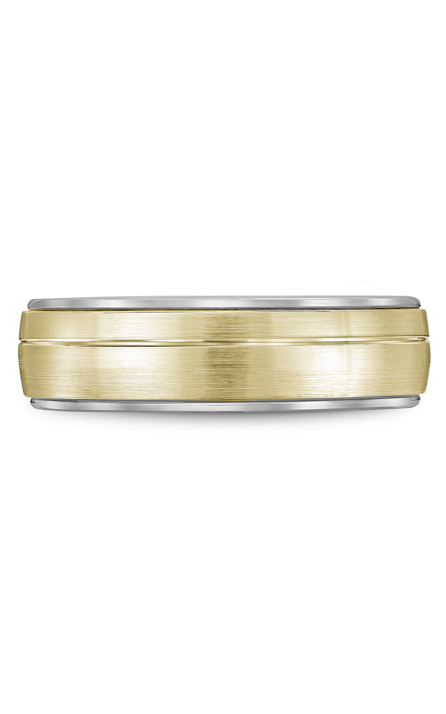 14K White Gold and 14K Yellow Gold Gents Wedding Band