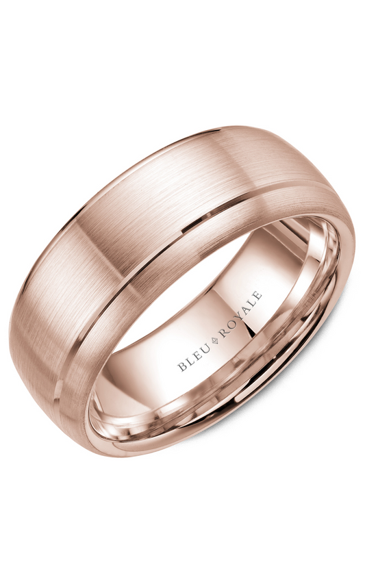 18K Rose Gold Gents Wedding Band