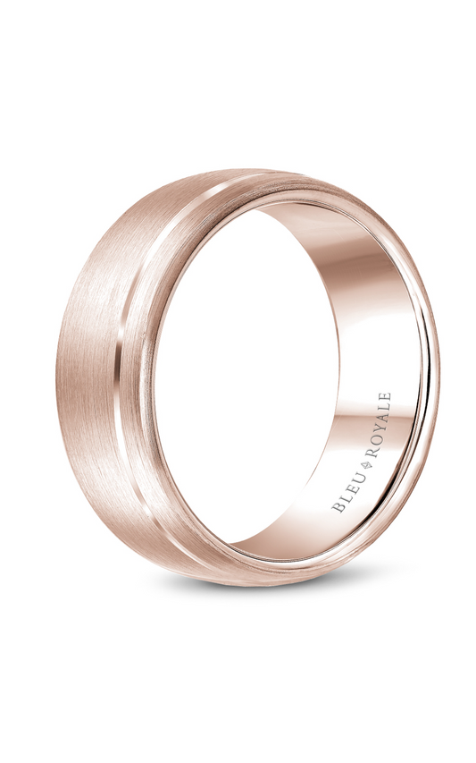 18K Rose Gold Gents Wedding Band