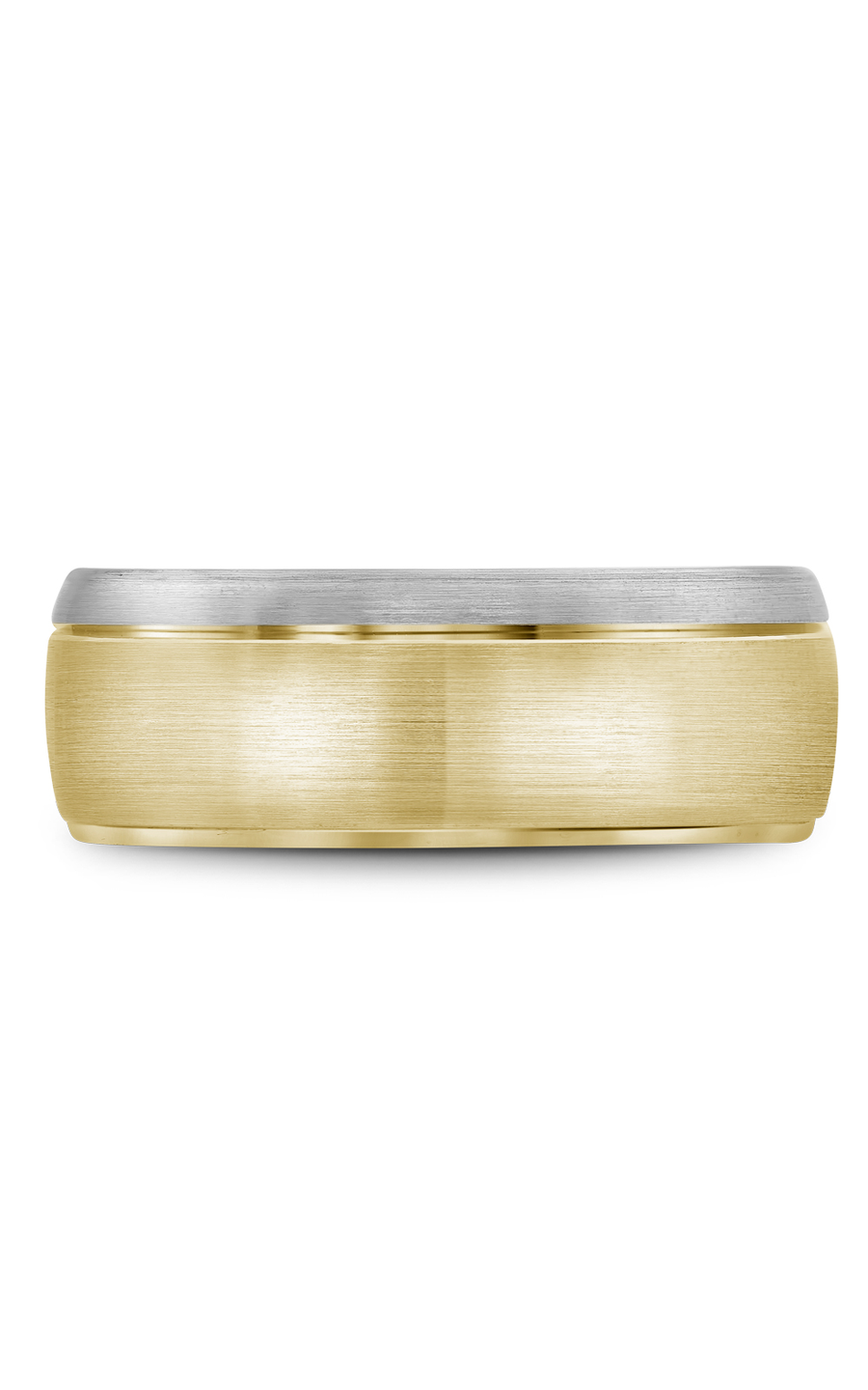 18K White Gold and 18K Yellow Gold Gents Wedding Band
