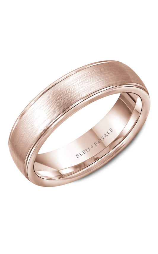 14K Rose Gold Gents Wedding Band
