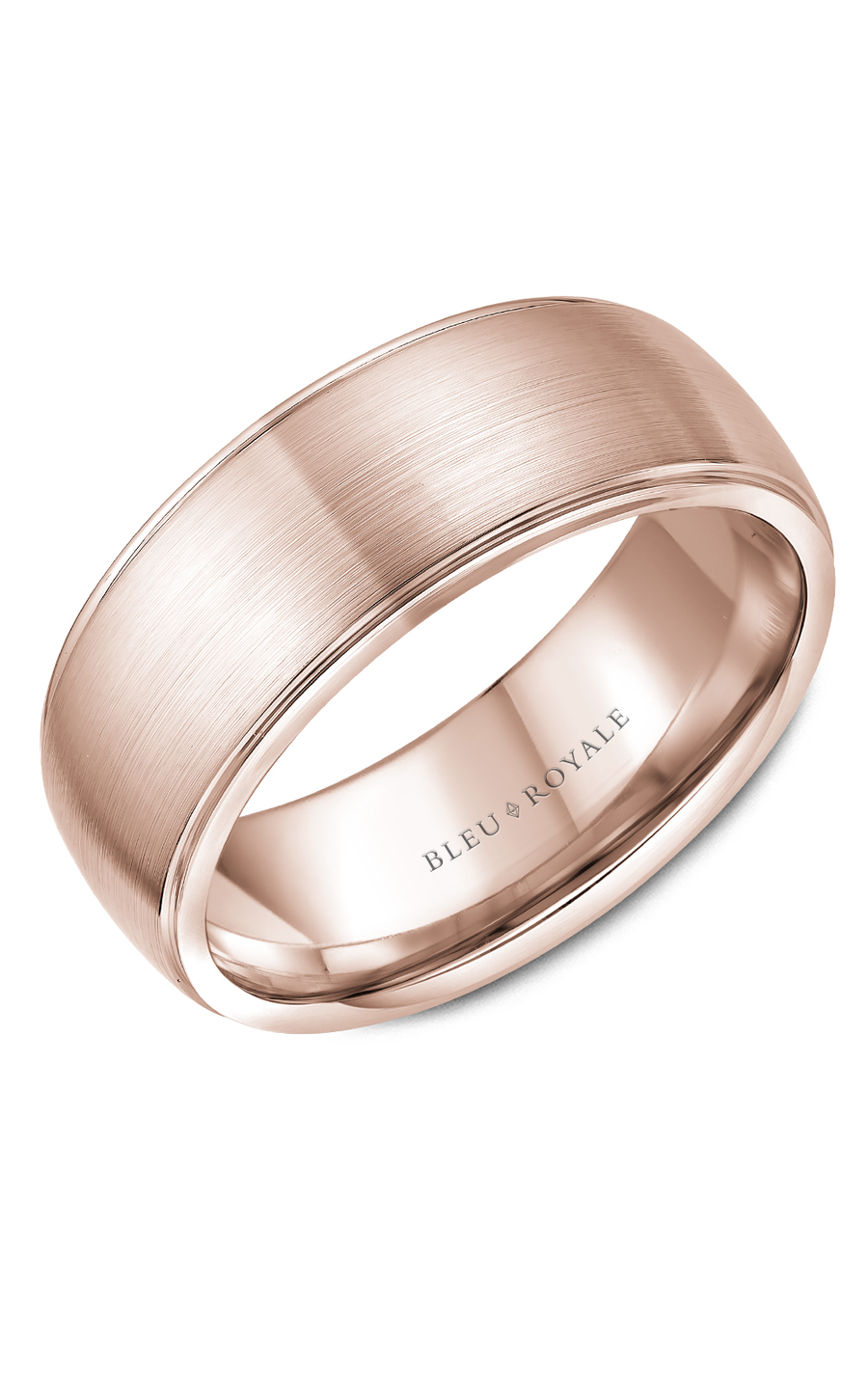 14K Rose Gold Gents Wedding Band