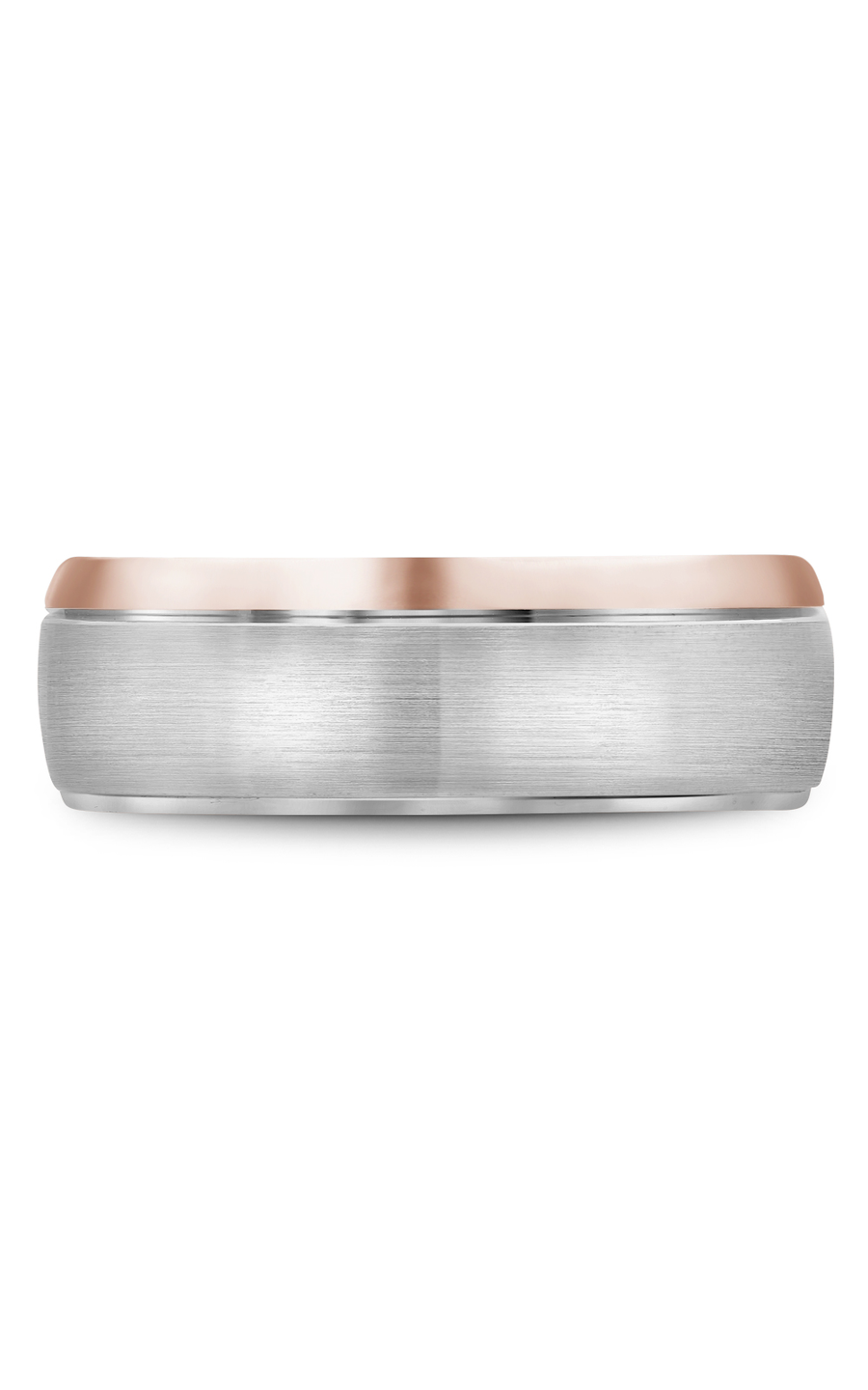 18K Rose Gold and 18K White Gold Gents Wedding Band