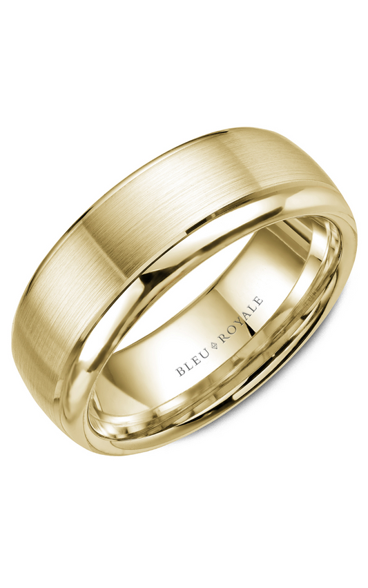 18K Yellow Gold Gents Wedding Band